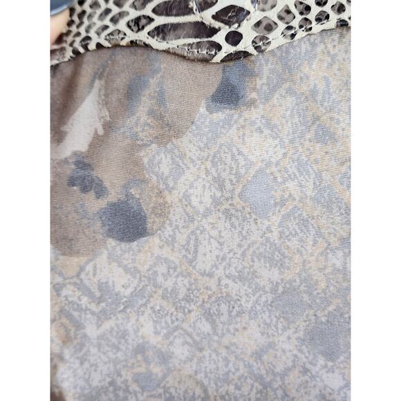 Elliott Lucca from The Sak Python Snake Print Leather Crossbody Y2K Shoulder Bag - Picture 11 of 14